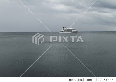 Cruise ship in the town of Puerto Montt, Chiloe, Chile 122463877