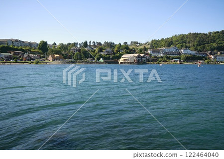 Ocean and  beach at Puerto Varas, Chile 122464040