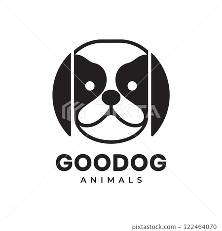 border collie dog pets head mascot cute modern logo vector icon illustration border collie dog pets head mascot cute modern logo vector icon illustration 122464070