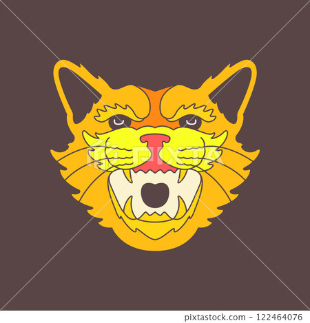 roar tiger ancient beast wildlife jungle colorful mascot logo vector icon illustration roar tiger ancient beast wildlife jungle colorful mascot logo vector icon illustration 122464076