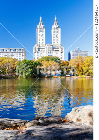 Central Park in New York City on a sunny autumn 122464217