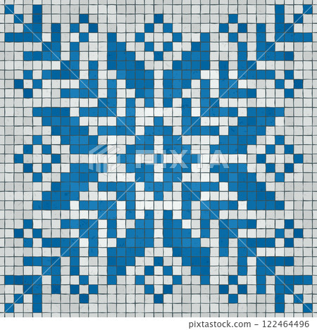 Scandinavian mosaic vector pattern 16 Scandinavian mosaic vector pattern 16 122464496