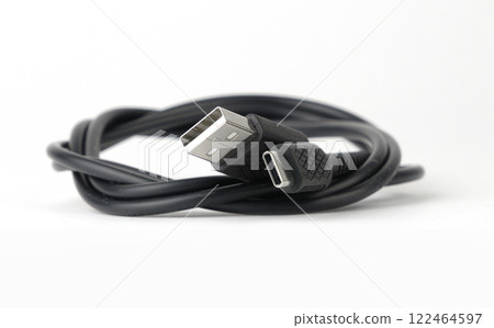 USB and TYPE-C cable for modern electronic devices. High quality photo 122464597