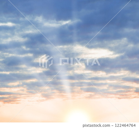 Bright clouds in the evening sky Bright clouds in the evening sky 122464764