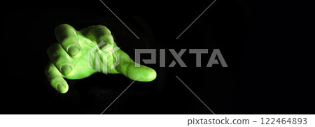 A hand is extended to take 122464893