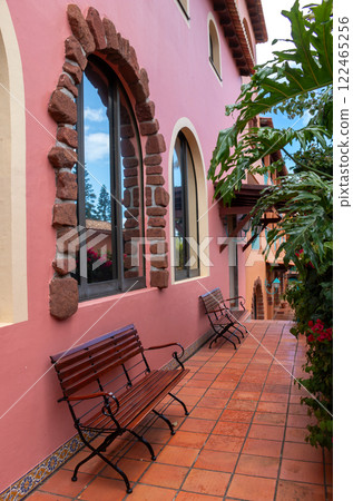 Patio of a botanical garden, Madeira, Portugal 122465256