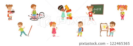 Little Children Character Failure and Mistake Vector Set 122465365