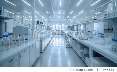 Busy Laboratory With Scientist Working On Research Experiments In A Lab With Modern Equipment Busy Laboratory With Scientist Working On Research Experiments In A Lab With Modern Equipment 122466155