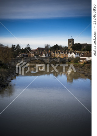View across the river Medway to Aylesford in Kent 122466950
