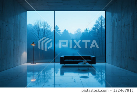 Modern design, minimalist design, living room Modern design, minimalist design, living room 122467915