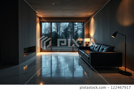 Modern design, minimalist design, living room Modern design, minimalist design, living room 122467917