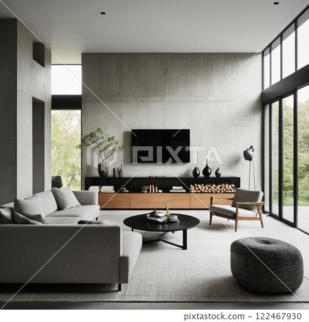Modern design, minimalist design, living room 122467930