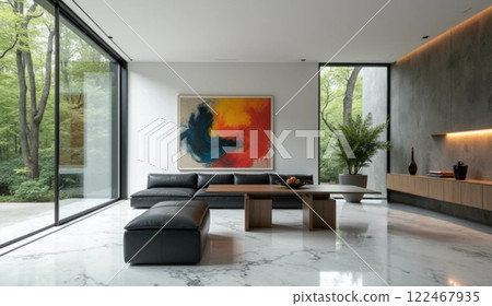 Modern design, minimalist design, living room 122467935