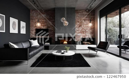 Modern design, minimalist design, living room 122467950