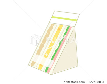 便利商店出售的包裝三明治插圖 122468031