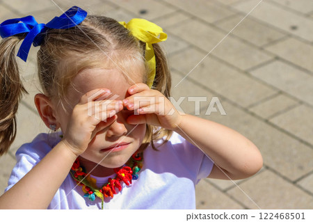 Little kid girl 5-6 years old 122468501