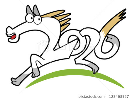 Horse in the shape of 2026 122468537