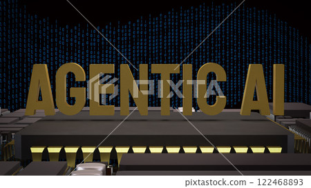 The Agentic ai for technology or it concept 3d Rendering. The Agentic ai for technology or it concept 3d Rendering. 122468893