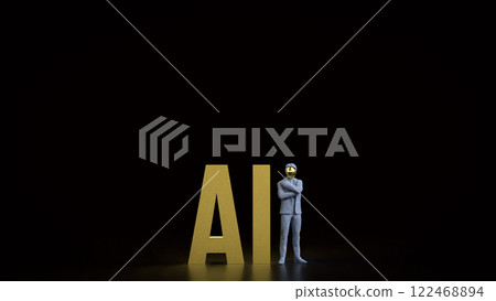 The AI and robot man  for technology or it concept 3d Rendering. 122468894
