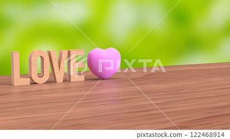 The Love and heart for valentines or romantic concept 3d rendering. The Love and heart for valentines or romantic concept 3d rendering. 122468914