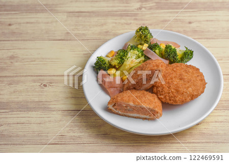 Salmon cutlet 122469591
