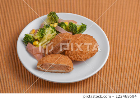 Salmon cutlet 122469594