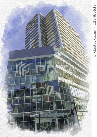 Watercolor style Shin-Shizuoka Station Pegasus Art Shizuoka City, Shizuoka Prefecture Watercolor style Shin-Shizuoka Station Pegasus Art Shizuoka City, Shizuoka Prefecture 122469638