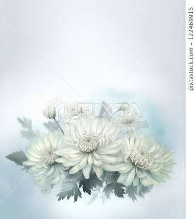 白菊花淡水彩畫 122469916