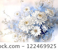 White chrysanthemum decoration 122469925