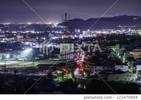 Night view of Tamashima city, Kurashiki city, Okayama prefecture 122470084