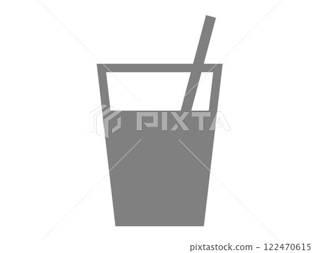 飲料剪影圖標 飲料剪影圖標 122470615