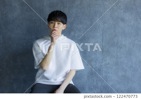 Young man in hoodie Young man in hoodie 122470773