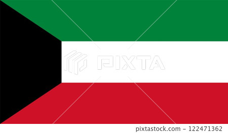 illustration of Kuwait national flag.Kuwait flag 122471362