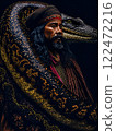 Peruvian shaman with a huge snake 122472216