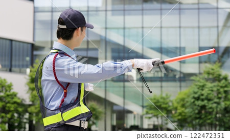 Traffic controller directing traffic Traffic controller directing traffic 122472351