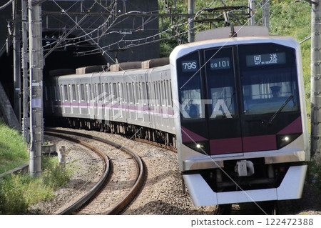 Tokyo Metro 08 series train returning to the depot after service 122472388
