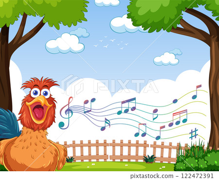 Joyful Bird Singing in Nature Joyful Bird Singing in Nature 122472391