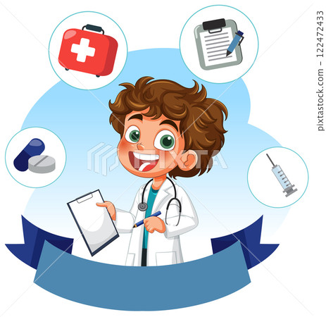 Young Doctor with Medical Tools 122472433
