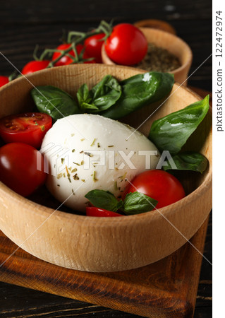 Salad Caprese, concept of tasty and delicious food Salad Caprese, concept of tasty and delicious food 122472974