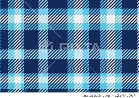 Large blue tartan check pattern - White Day 122473564
