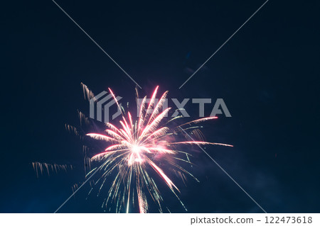 Spring Festival fireworks bloom in the night sky Spring Festival fireworks bloom in the night sky 122473618