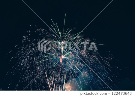 春節煙火綻放夜空 春節煙火綻放夜空 122473643