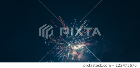春節煙火綻放夜空 春節煙火綻放夜空 122473676