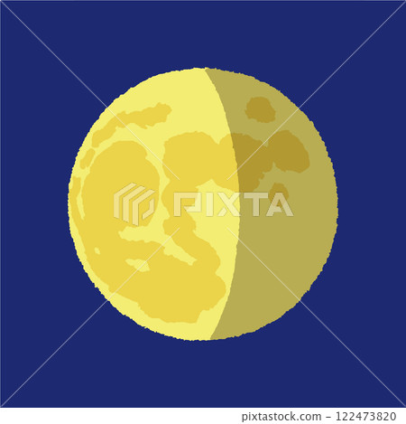 Analog hand-drawn style moon Analog hand-drawn style moon 122473820