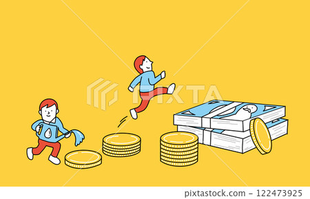 儲蓄並穩定成長的例證 儲蓄並穩定成長的例證 122473925