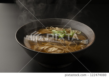 Steamed herring soba 122474080