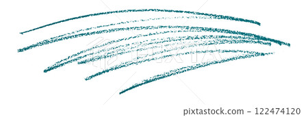 green pencil strokes isolated on transparent background 122474120