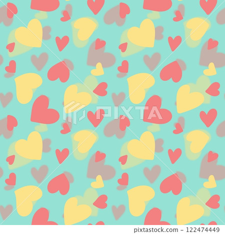Blurred background with heart pattern Blurred background with heart pattern 122474449