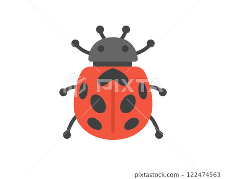 Illustration of ladybug icon 122474563