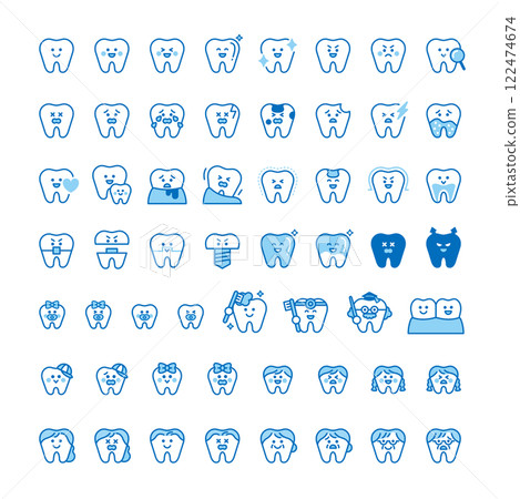 牙齒圖示 set_8 牙齒圖示 set_8 122474674